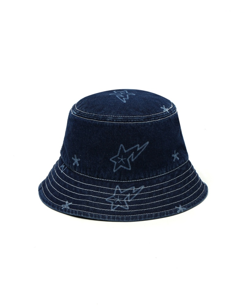 Chapeaux Bape STA denim bucket Bleu Femme | AQS-04637637